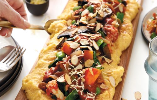 Roman polenta with vegetable ragu