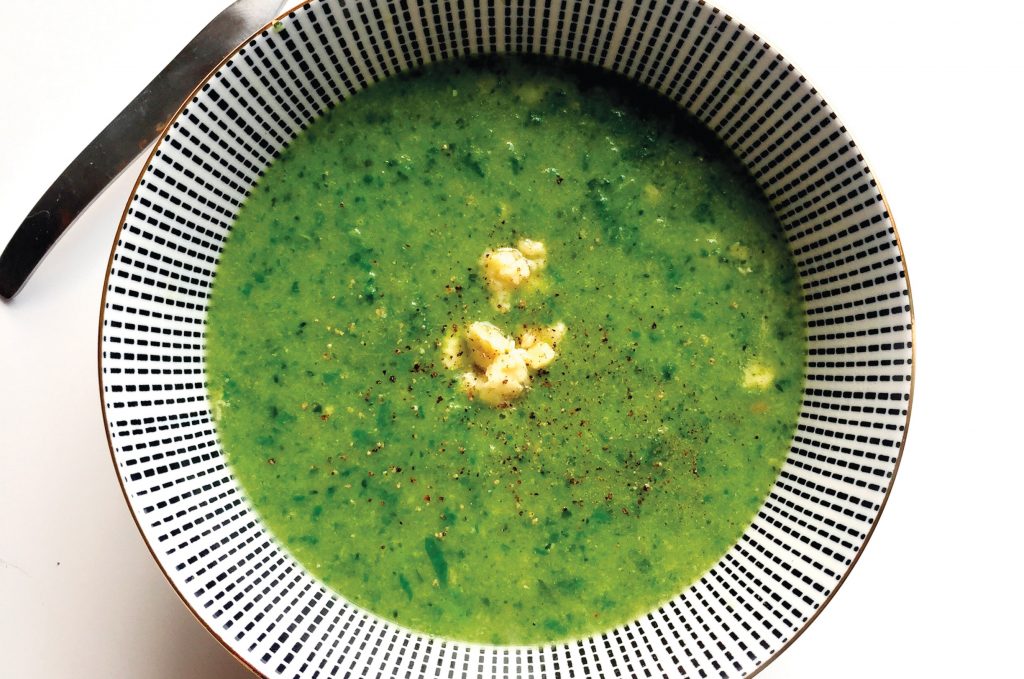 Broccoli, rocket and blue cheese soup Broccoli, rocket and blue cheese soup