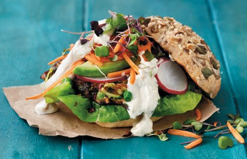 Haloumi vege burgers