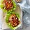 Spicy vege mince crunchy lettuce cups