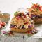 Open chicken salsa burgers