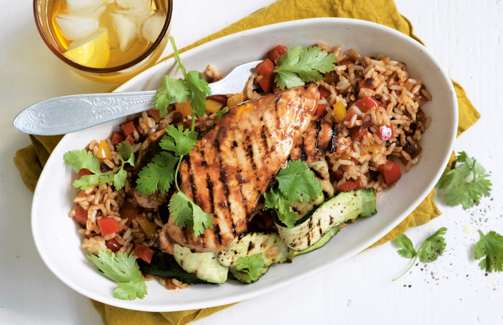 Piri piri chicken with Spanish-style rice Piri piri chicken with Spanish-style rice