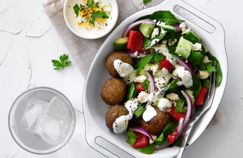 Crunchy Greek falafel salad