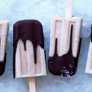 Choc-banana popsicles