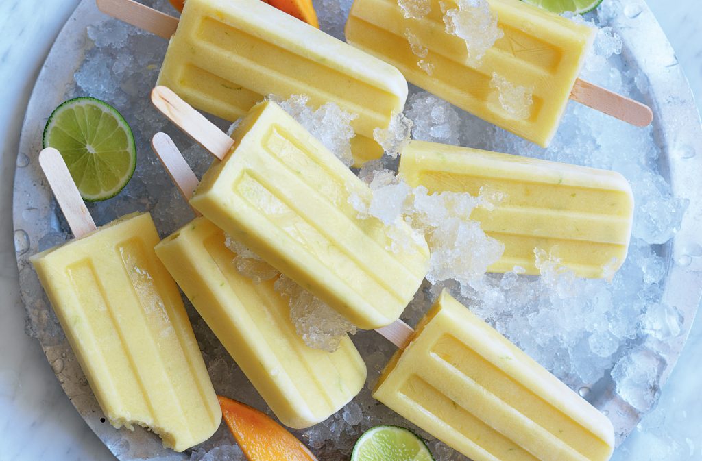 Mango, lime and coconut popsicles Mango, lime and coconut popsicles