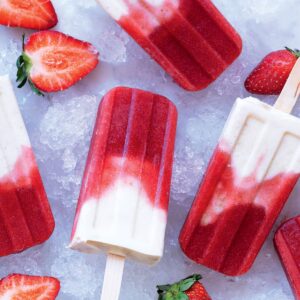 Strawberry shortcake pops