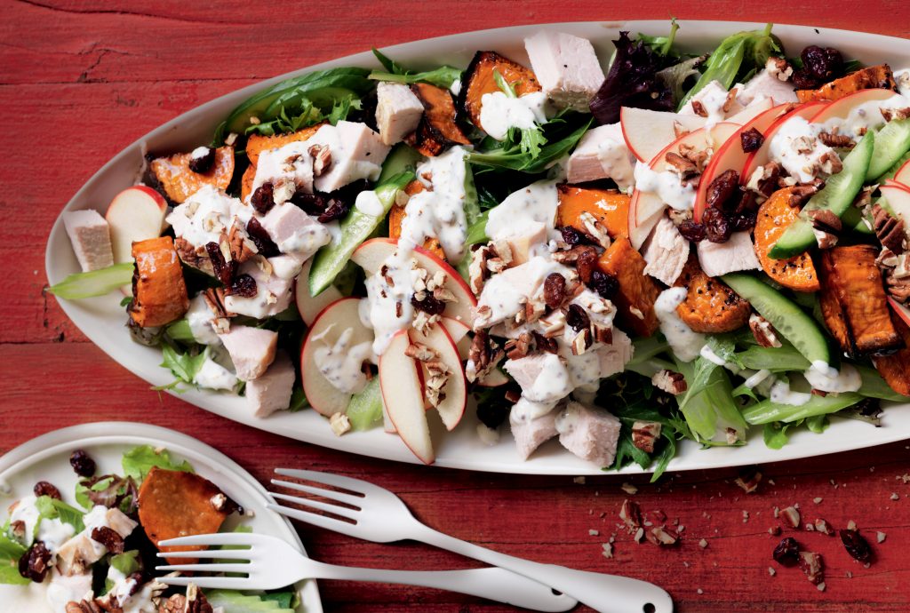 Turkey, sweet potato and pecan salad Turkey, sweet potato and pecan salad