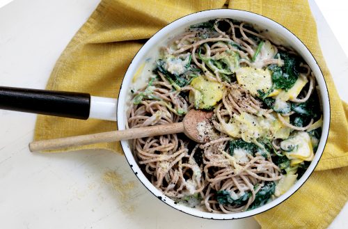 Healthy pasta alfredo