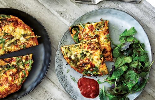 Potato, rocket and rosemary frittata