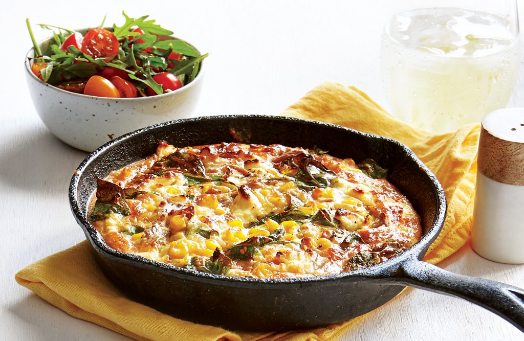 Tuna, corn and spinach frittata Tuna, corn and spinach frittata