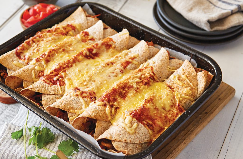Chicken-vege enchiladas Chicken-vege enchiladas