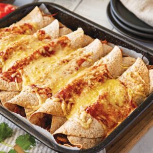 Chicken-vege enchiladas