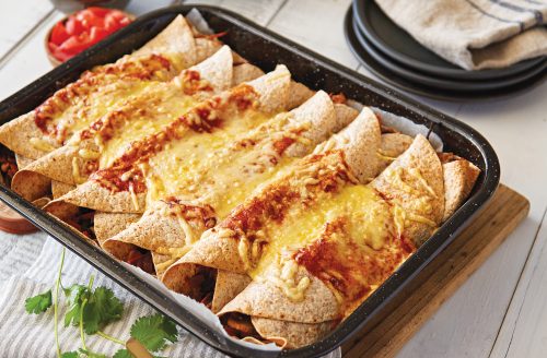 Chicken-vege enchiladas