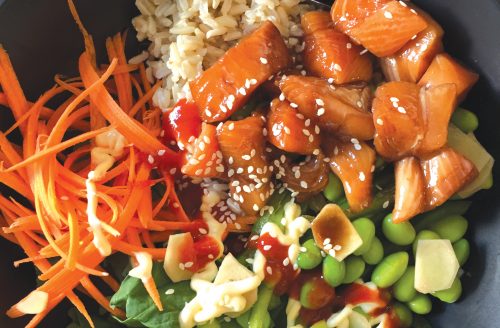 Spicy poke bowl