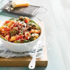 Lentil and vege penne