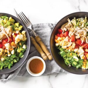 Chicken avocado warm cobb salad