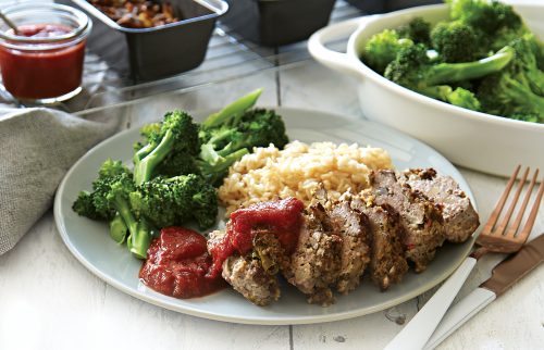 Mince and mushroom loaves