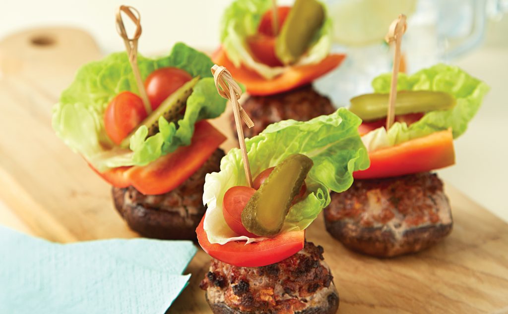 Mini mushroom burgers Mini mushroom burgers