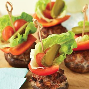 Mini mushroom burgers