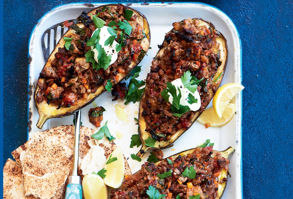 Lebanese lamb-stuffed eggplants Lebanese lamb-stuffed eggplants