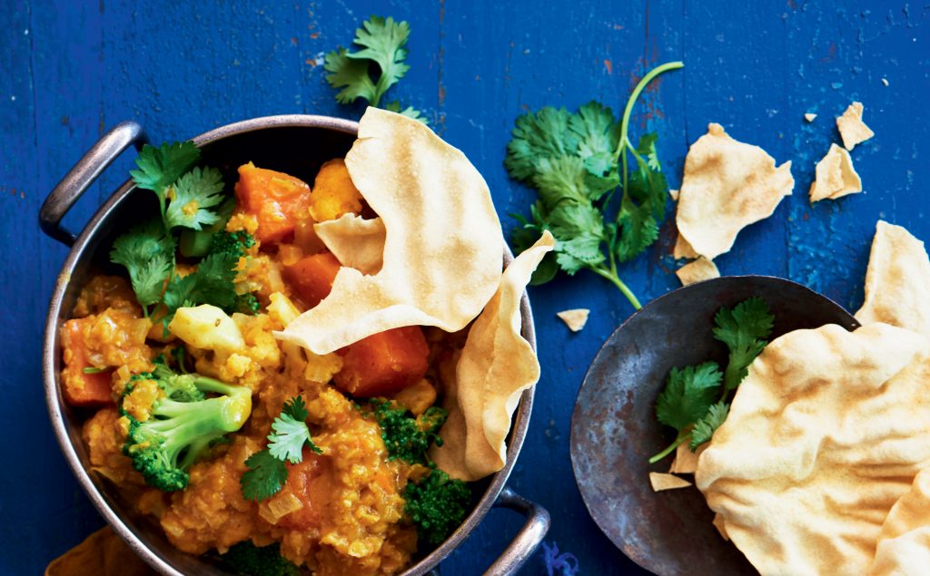 Lentil and kumara korma curry