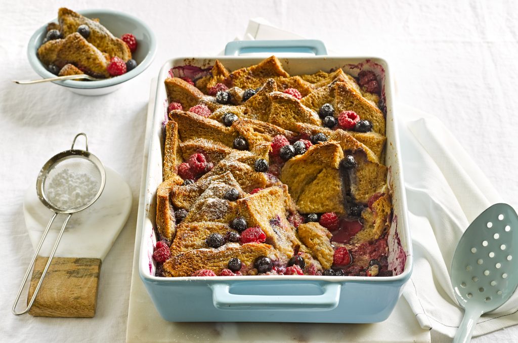 Mixed berries bread and butter pudding Mixed berries bread and butter pudding