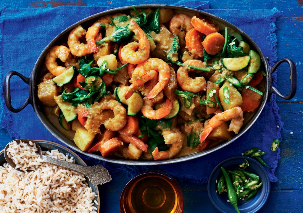 South Indian prawn and coconut curry South Indian prawn and coconut curry