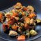 Warm pumpkin, broccoli and feta salad