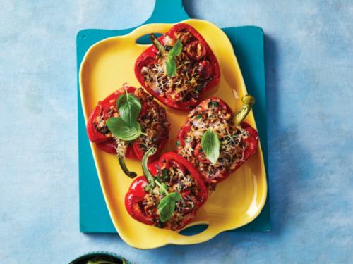 Stuffed spring capsicums