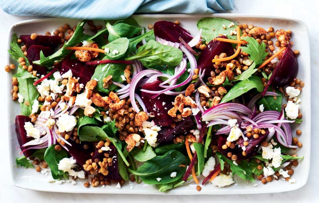 Baby beetroot, feta and lentil salad Baby beetroot, feta and lentil salad