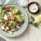 Chicken ranch salad with roast tomatoes