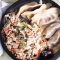 Dumplings and sesame slaw