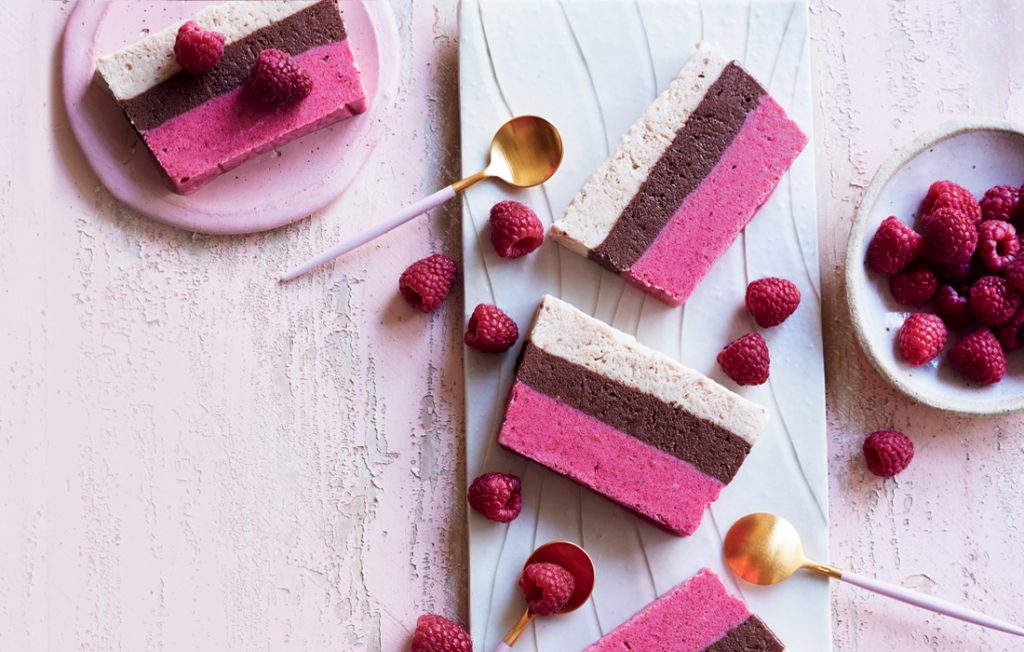 Neapolitan froyo slice Neapolitan froyo slice