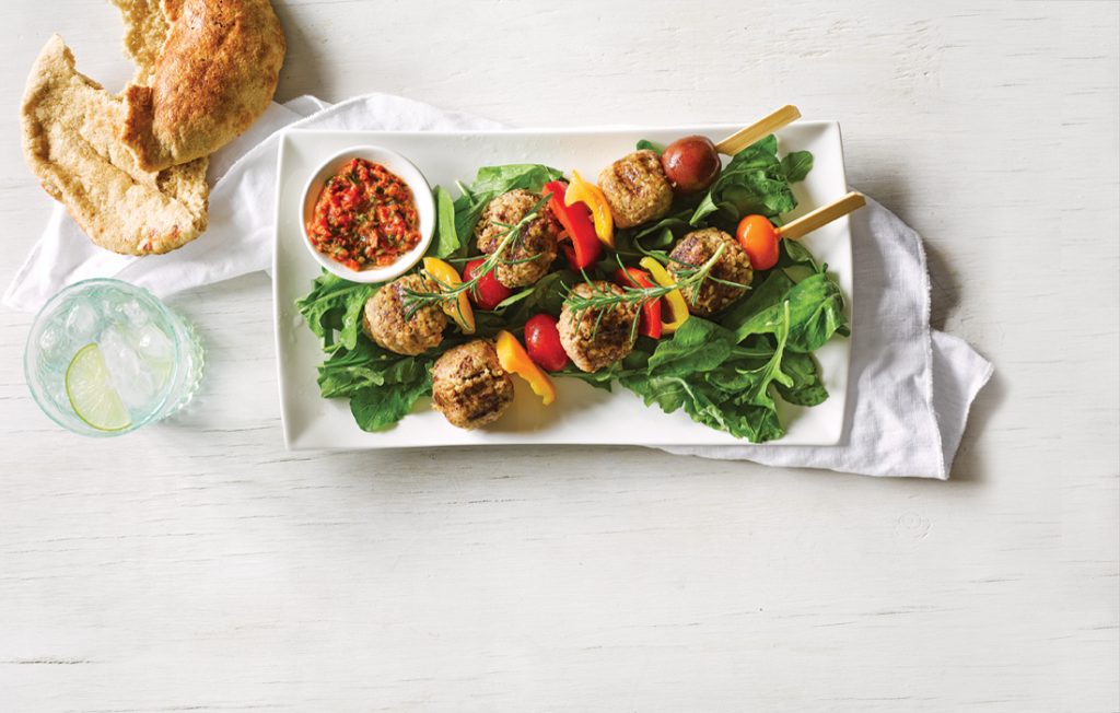 Spicy meatball skewers Spicy meatball skewers