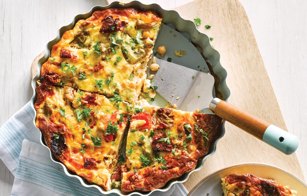 Sundried tomato and nut crustless quiche Sundried tomato and nut crustless quiche