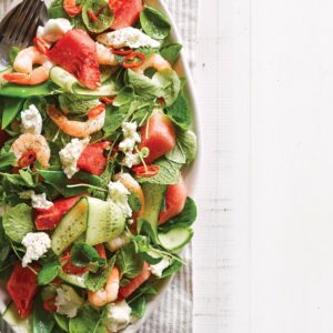Prawn and watermelon salad