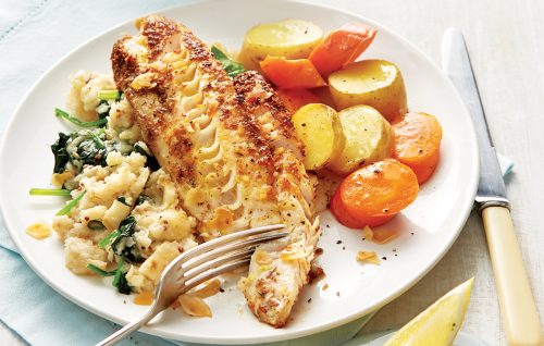 Fish with celeriac mash