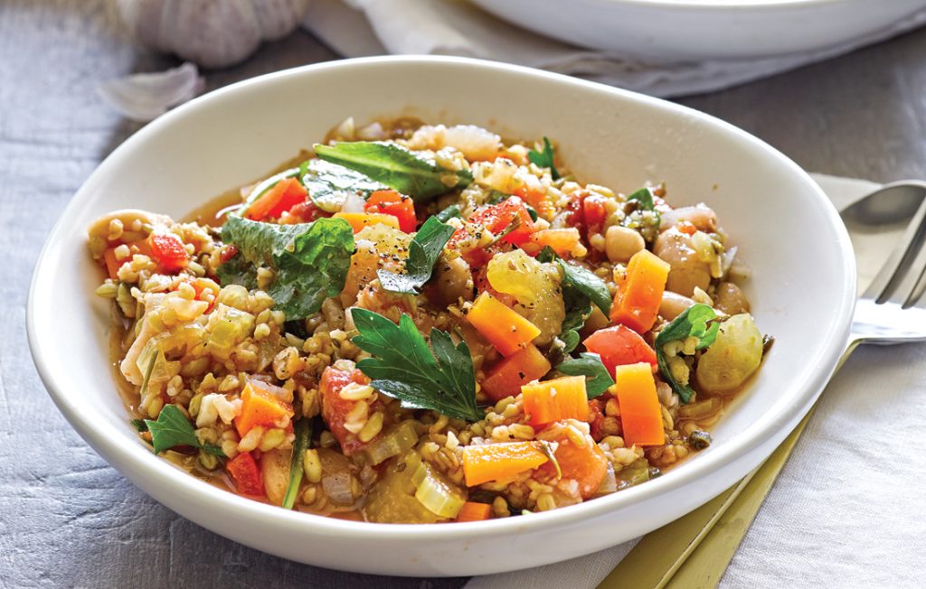 Mediterranean kale and freekeh stew Mediterranean kale and freekeh stew