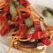 Brisket and vege open sandwich