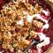 Cherry, chia and oat crumble