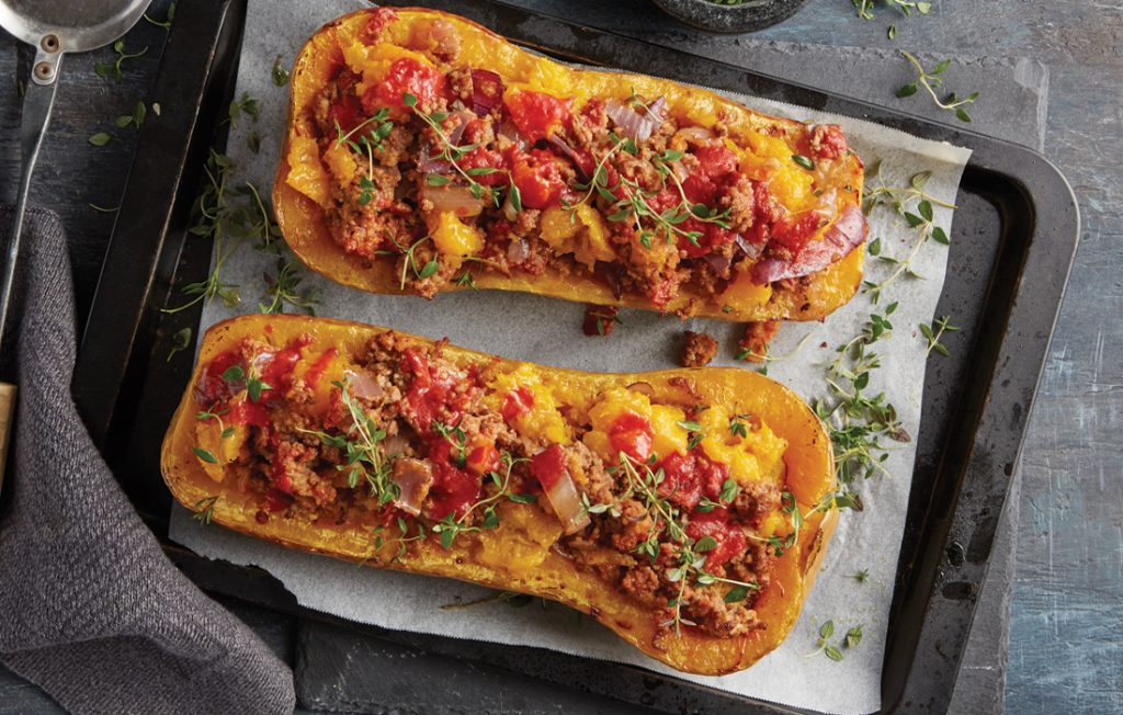 Lamb and apricot stuffed squash Lamb and apricot stuffed squash