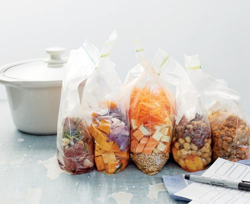 Slow-cooker freezer bags