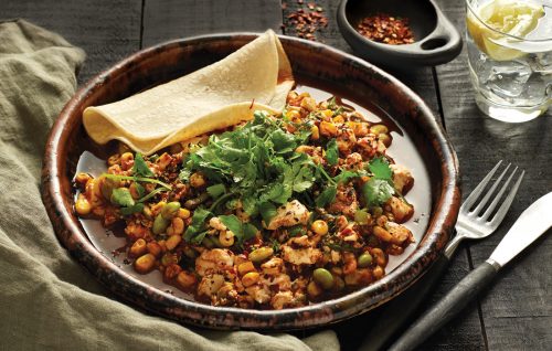 Smoky paprika tofu scramble
