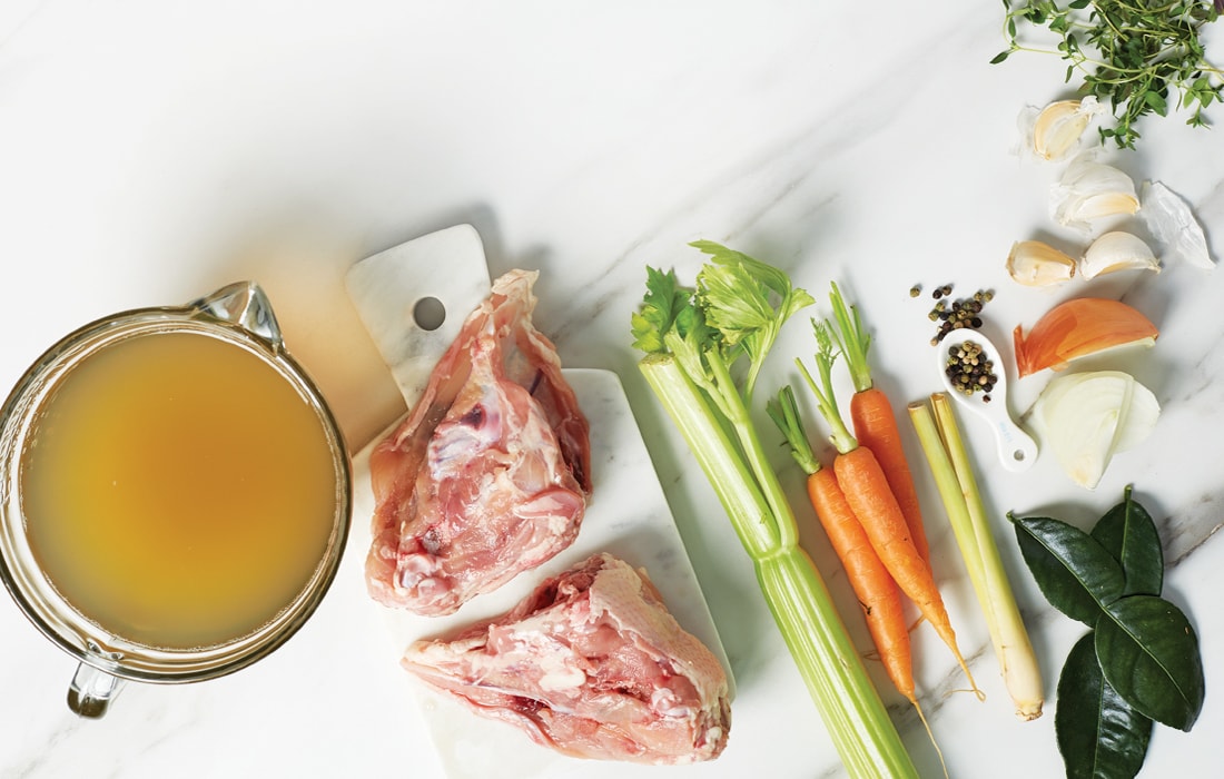 Asian infused chicken stock - Healthy Food Guide