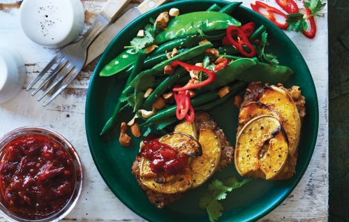 Mini Thai red curry turkey meatloaves with pumpkin topping