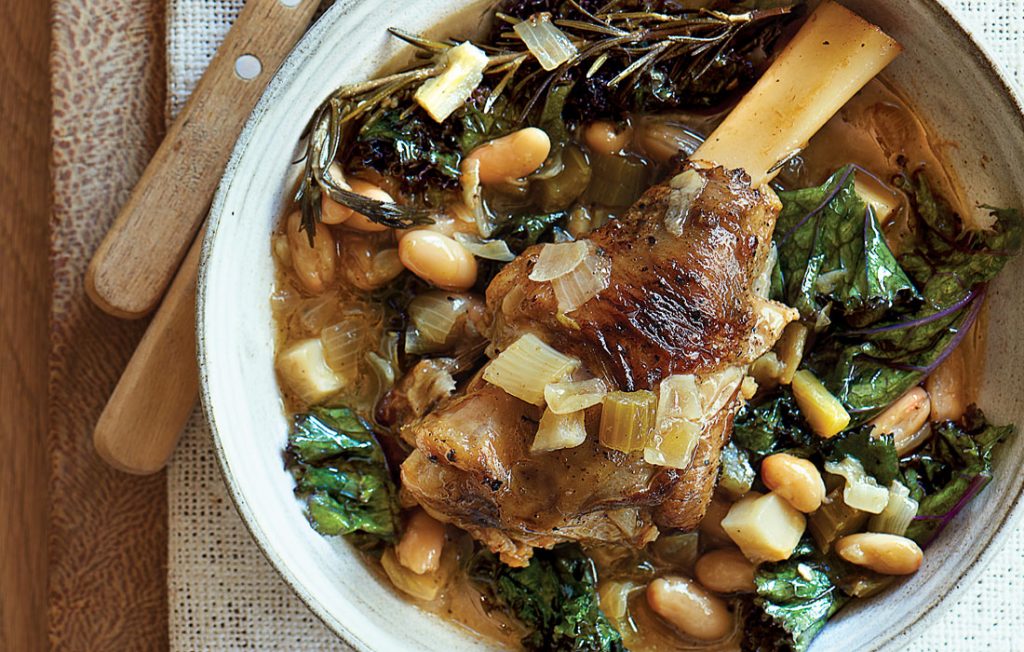 Slow-braised lamb with fennel, rosemary, garlic and lemon Slow-braised lamb with fennel, rosemary, garlic and lemon
