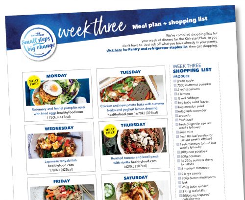 Kick-start meal plan: Week three