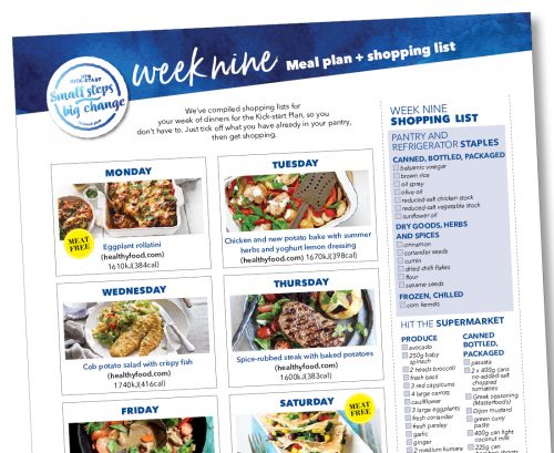 Kick-start meal plan: Week nine