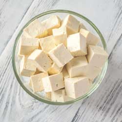 bowl of cubed tofu bowl of cubed tofu