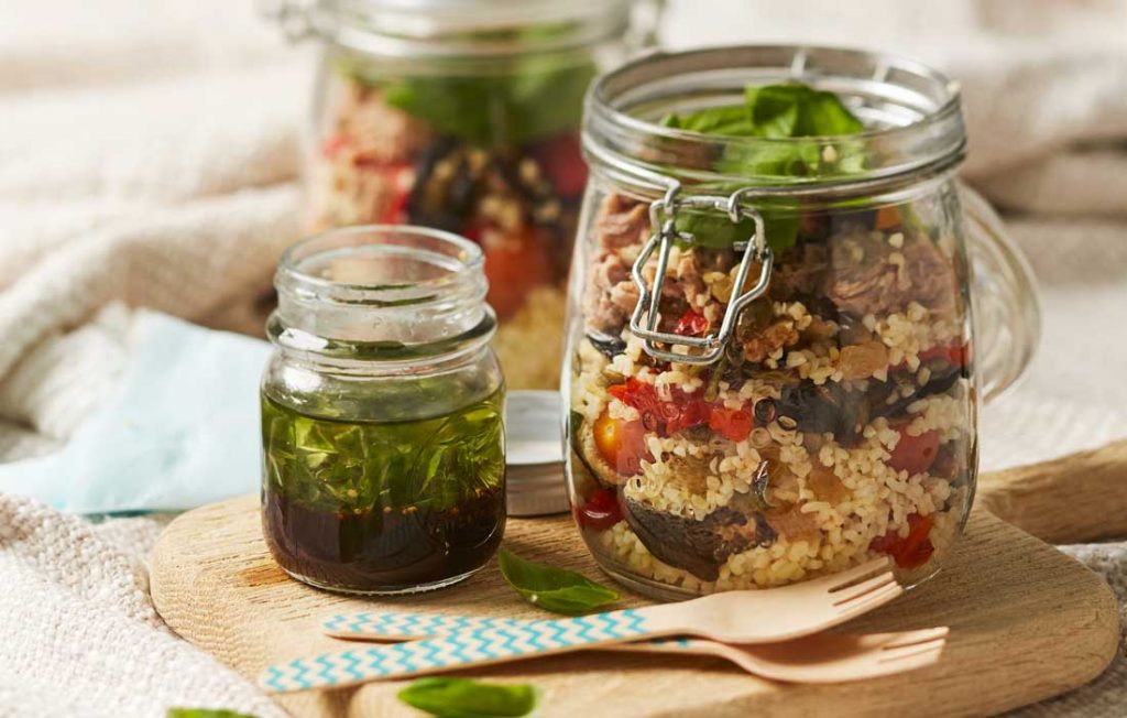 Honey and mustard bulgar wheat pots Honey and mustard bulgar wheat pots